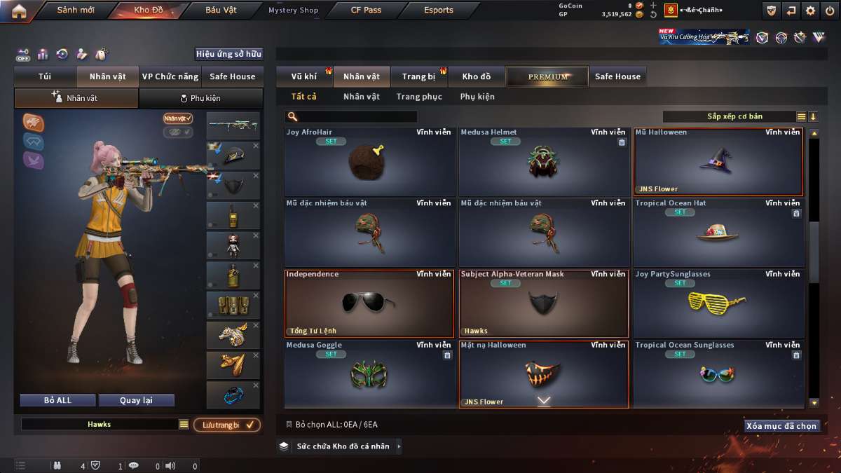shop acc cf uy tin gia re